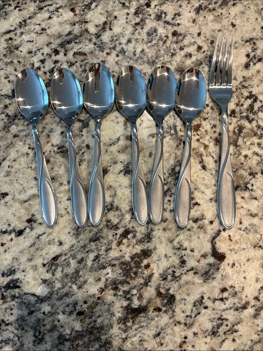 Stainless Steel Silver Dessert Spoon and Fork Set - Home Dining